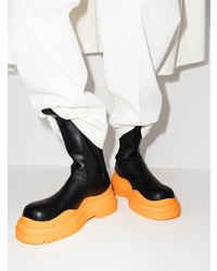 schwarze Chelsea Boots aus Leder von Bottega Veneta