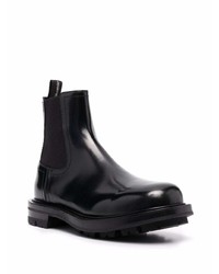 schwarze Chelsea Boots aus Leder von Alexander McQueen