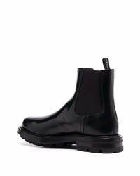 schwarze Chelsea Boots aus Leder von Alexander McQueen