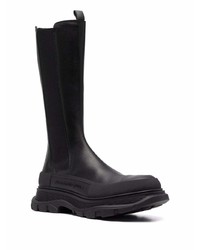 schwarze Chelsea Boots aus Leder von Alexander McQueen