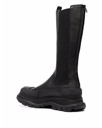 schwarze Chelsea Boots aus Leder von Alexander McQueen