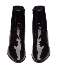 schwarze Chelsea Boots aus Leder von Saint Laurent