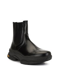 schwarze Chelsea Boots aus Leder von Wooyoungmi