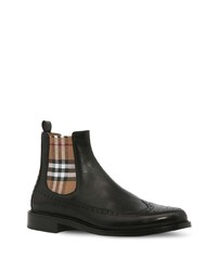 schwarze Chelsea Boots aus Leder von Burberry