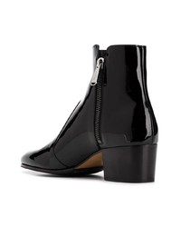 schwarze Chelsea Boots aus Leder von Balmain