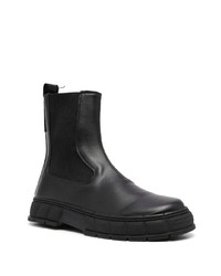 schwarze Chelsea Boots aus Leder von Viron