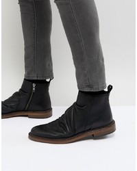 schwarze Chelsea Boots aus Leder von WALK LONDON