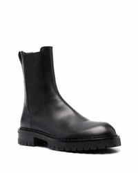 schwarze Chelsea Boots aus Leder von Ann Demeulemeester