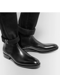 schwarze Chelsea Boots aus Leder von Salle Privée