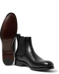 schwarze Chelsea Boots aus Leder von Salle Privée