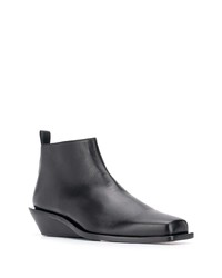 schwarze Chelsea Boots aus Leder von Ann Demeulemeester