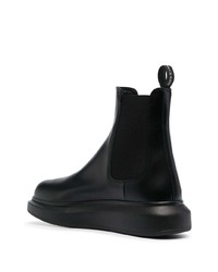 schwarze Chelsea Boots aus Leder von Alexander McQueen