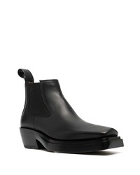 schwarze Chelsea Boots aus Leder von Bottega Veneta