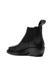 schwarze Chelsea Boots aus Leder von Bottega Veneta