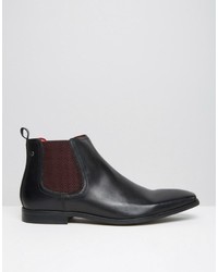 schwarze Chelsea Boots aus Leder von Base London