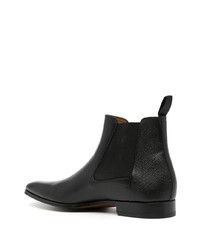 schwarze Chelsea Boots aus Leder von Magnanni