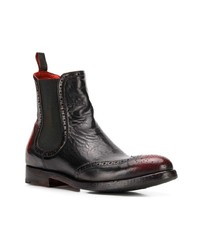 schwarze Chelsea Boots aus Leder von Alberto Fasciani