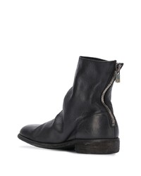 schwarze Chelsea Boots aus Leder von Guidi