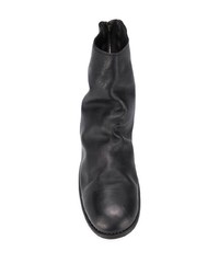 schwarze Chelsea Boots aus Leder von Guidi