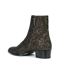 schwarze Chelsea Boots aus Leder von Saint Laurent