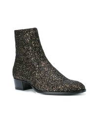 schwarze Chelsea Boots aus Leder von Saint Laurent