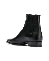 schwarze Chelsea Boots aus Leder von Saint Laurent