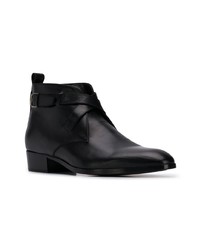 schwarze Chelsea Boots aus Leder von Saint Laurent