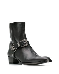 schwarze Chelsea Boots aus Leder von Saint Laurent