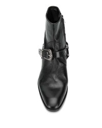 schwarze Chelsea Boots aus Leder von Saint Laurent