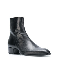 schwarze Chelsea Boots aus Leder von Saint Laurent