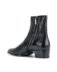 schwarze Chelsea Boots aus Leder von Saint Laurent