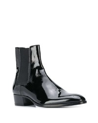 schwarze Chelsea Boots aus Leder von Saint Laurent