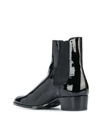 schwarze Chelsea Boots aus Leder von Saint Laurent