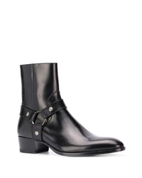 schwarze Chelsea Boots aus Leder von Saint Laurent