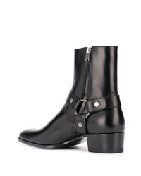 schwarze Chelsea Boots aus Leder von Saint Laurent