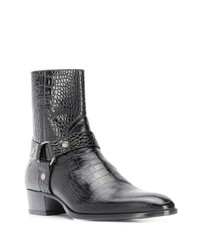 schwarze Chelsea Boots aus Leder von Saint Laurent