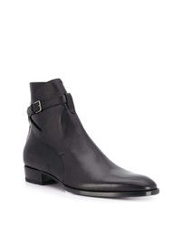 schwarze Chelsea Boots aus Leder von Saint Laurent