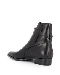 schwarze Chelsea Boots aus Leder von Saint Laurent