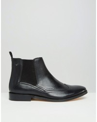 schwarze Chelsea Boots aus Leder von Base London