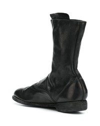 schwarze Chelsea Boots aus Leder von Guidi