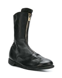 schwarze Chelsea Boots aus Leder von Guidi