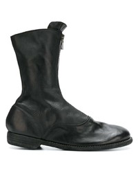 schwarze Chelsea Boots aus Leder von Guidi