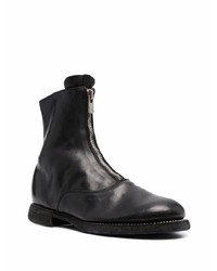 schwarze Chelsea Boots aus Leder von Guidi