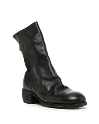 schwarze Chelsea Boots aus Leder von Guidi