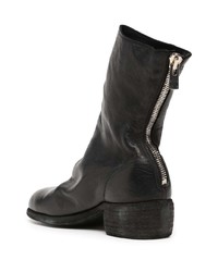 schwarze Chelsea Boots aus Leder von Guidi