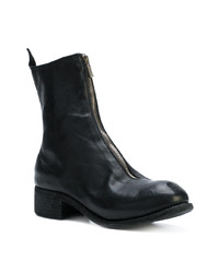 schwarze Chelsea Boots aus Leder von Guidi