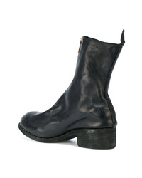 schwarze Chelsea Boots aus Leder von Guidi