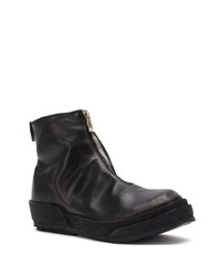 schwarze Chelsea Boots aus Leder von Guidi