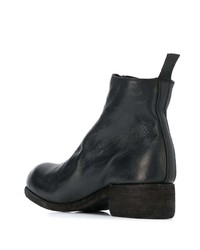 schwarze Chelsea Boots aus Leder von Guidi