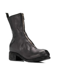 schwarze Chelsea Boots aus Leder von Guidi